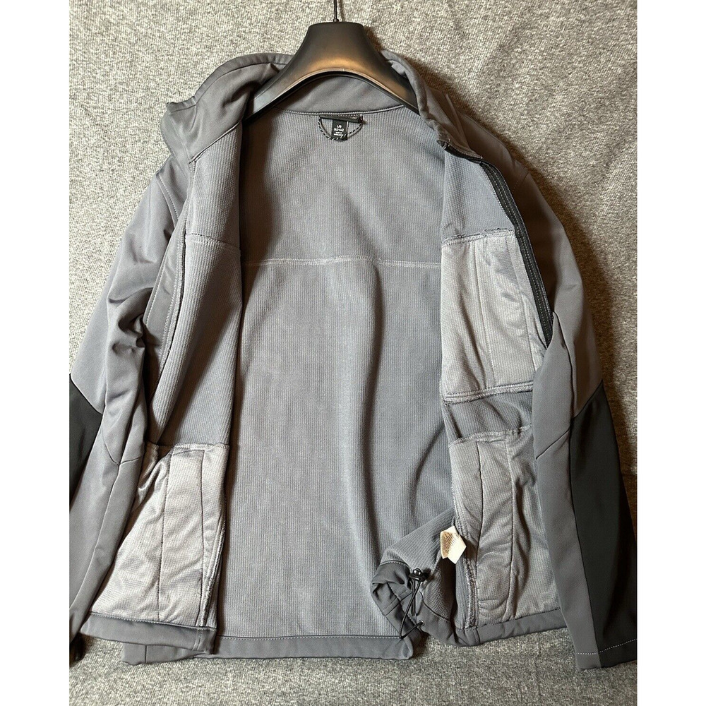 Swiss Tech Jacket Mens Large 42-44 GRAY Performance Track Activewear Full Zip - Picture 3 of 10